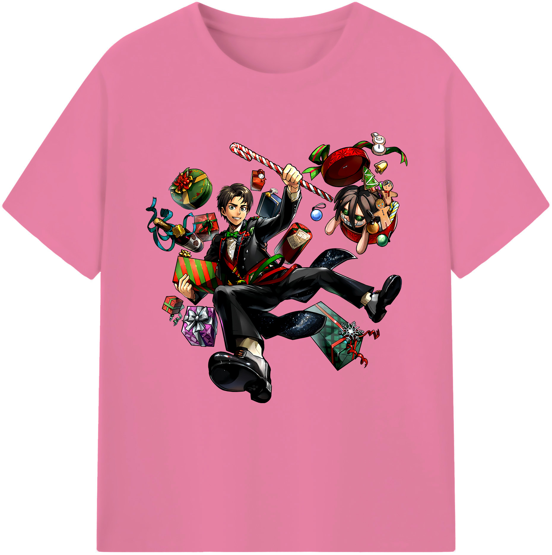 （画像用） 進撃の巨人 エレン･イェーガー Attack on Titan Eren Jäger 綿100％半袖Tシャツ（フロントプリント）